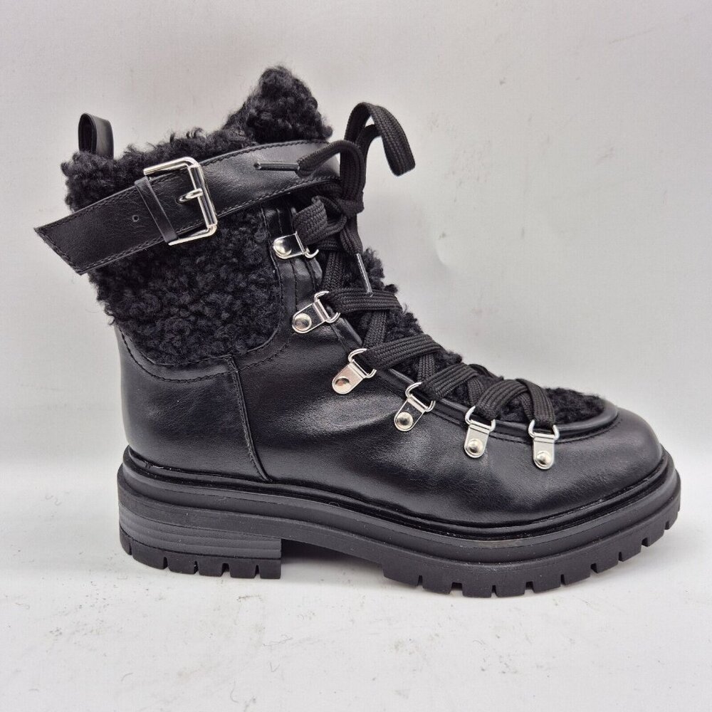 Circus by Sam Edelman Women's Boots Size 7 Gretchen Shearling Hiker Black - Picture 4 of 9